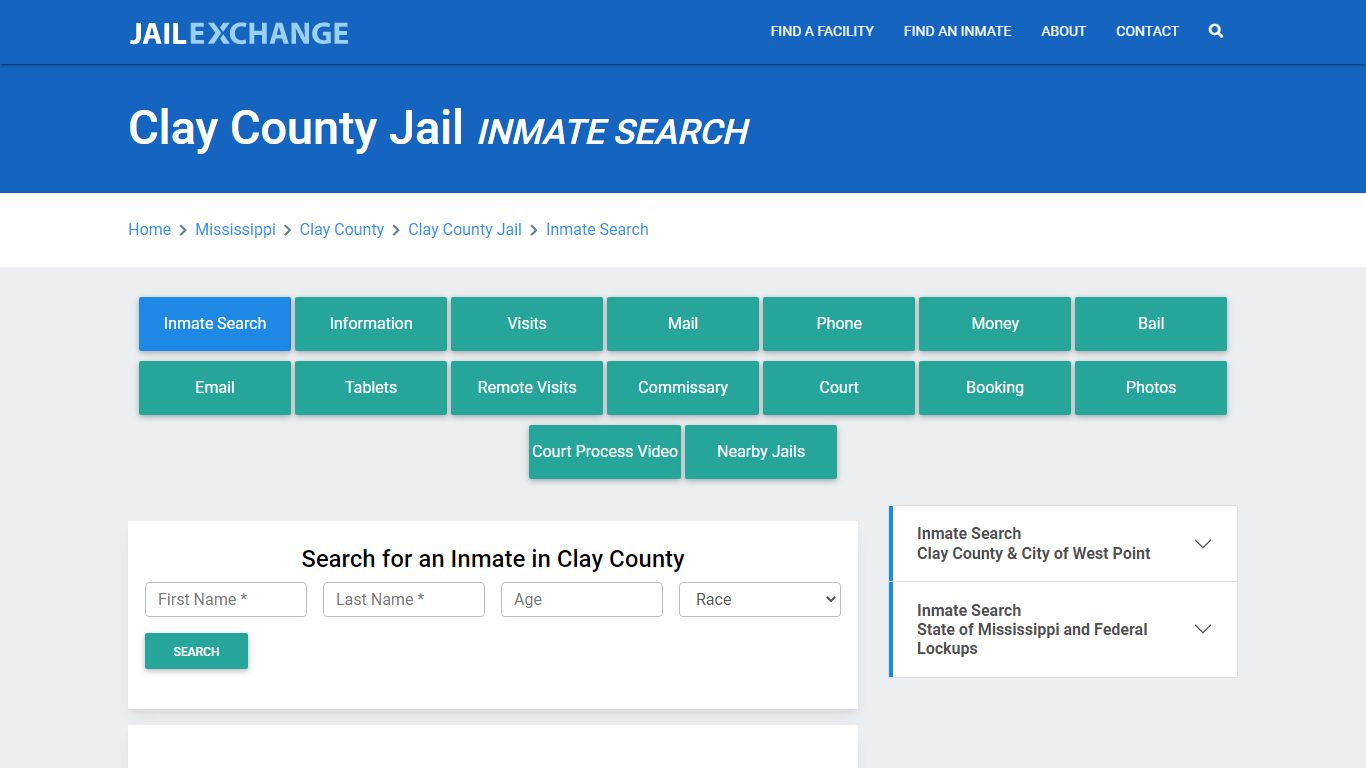 Clay County Jail, MS Inmate Search: Roster & Mugshots - Jail Exchange